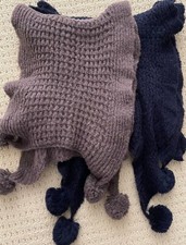 Winter Scarf Shawl Extra Warm and Longer Length with Pom Pom Balls