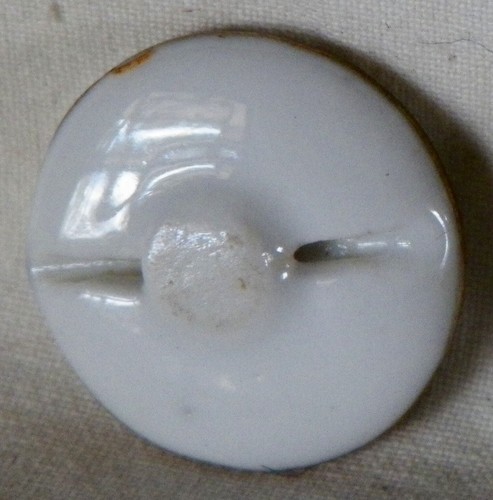 Bb KUTANI Porcelain WISTERIA Flower Vintage BUTTON - Bild 2 von 2
