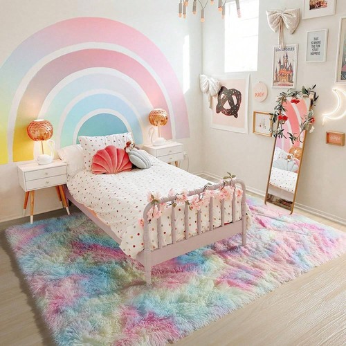 Fluffy Area Rug for Living Room, Soft Shaggy Carpet, Kids Room Dorm Decor, - Picture 12 of 84