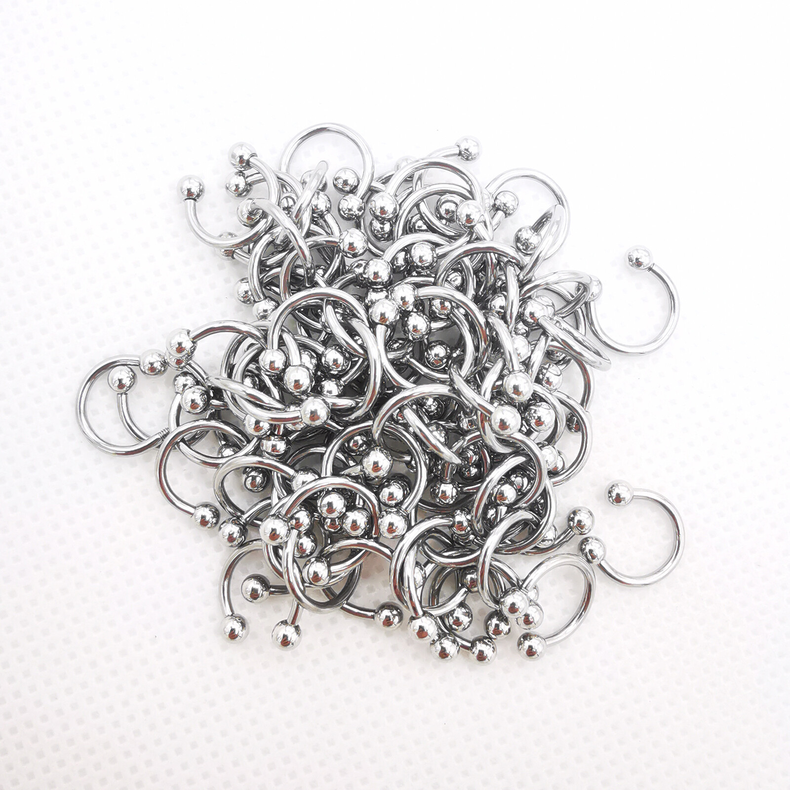 100pcs/lot Body Piercing Eyebrow Jewelry Belly Tongue Bar Barbell Ring Wholesale - Picture 10 of 15