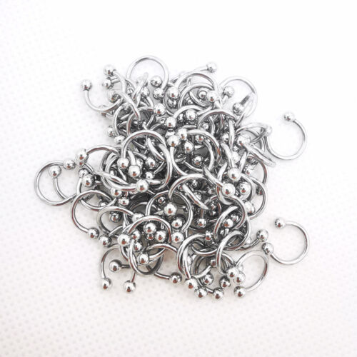 100pcs/lot Body Piercing Eyebrow Jewelry Belly Tongue Bar Barbell Ring Wholesale - Picture 10 of 14