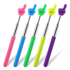 5 Pieces Teacher Pointer Stick, Extendable Finger Pointer Stick Teacher Point...