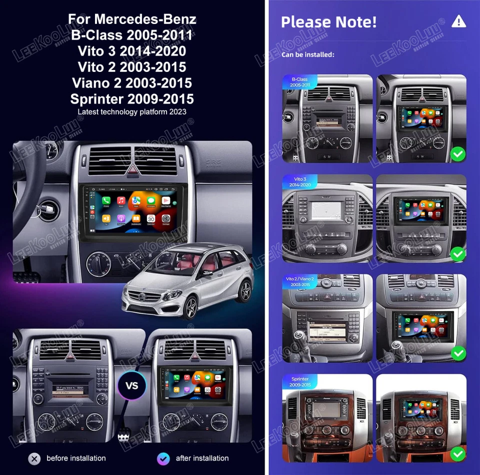 Rádio estéreo automotivo 4G+64G ANDROID 13 CARPLAY GPS PARA MERCEDES BENZ SPRINTER 06-17 - Imagem 2 de 4