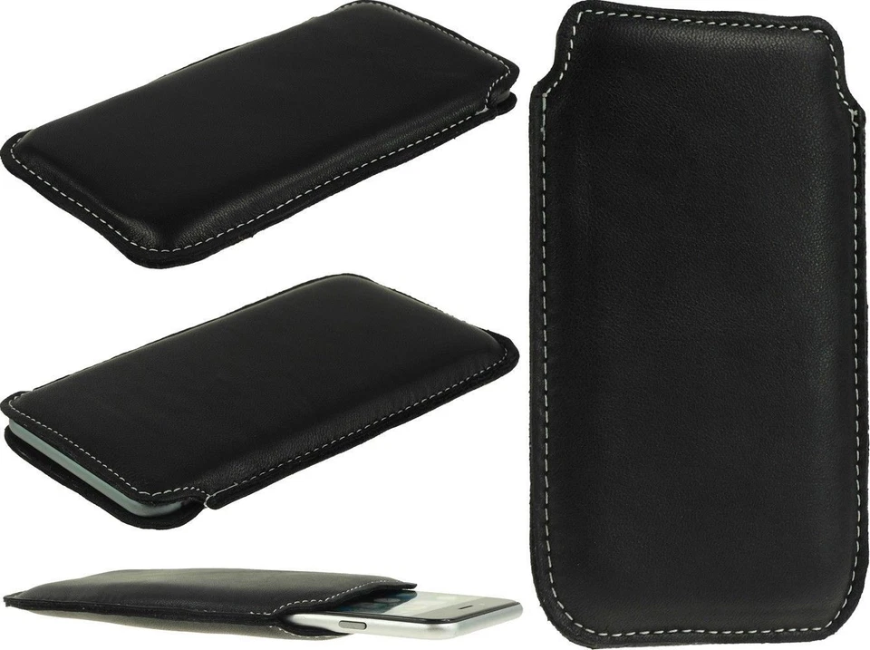 FUNDA BOLSILLO CUERO CORDERO GENUINO HECHA A MANO BONITA BOLSA PARA TELÉFONOS MÓVILES Foto 2 de 4