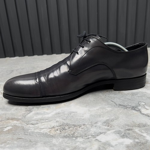 PRADA Dress Derby Lase Up Graphite Patent Leather with Belt 7 OS or 8 US 41 EUR - Picture 5 of 12