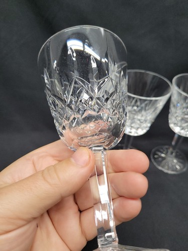 Set of 5 Waterford Cut Crystal Lismore 5 7/8 Inch Claret Wine Glasses # 5174 - Picture 15 of 22