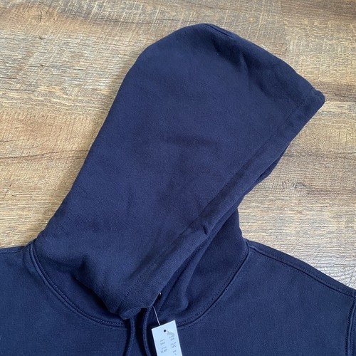 J Crew North Fork Polar Bear Club Hoodie Navy Men’s Large Reverse Weave Style - Picture 2 of 8