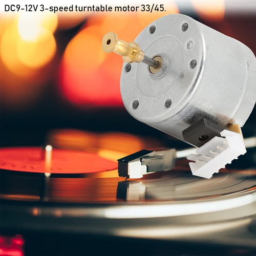 DC 12V 3-Speed Brush Vinyl Record Recorder Turntables Motor 25mm Mounting Hole