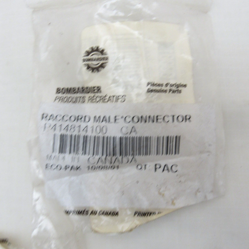 NOS Ski Doo OEM Oil Line Hose Male Connector Elbow L Fitting 414814100 - Picture 3 of 3