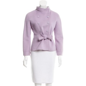 Detail Valentino Faced Us With Bow Double Lavender Sz Jacket Wool 6 wAAnq0RWr