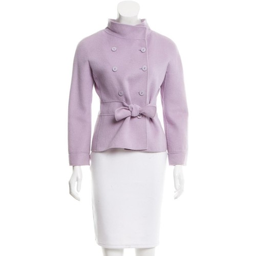 Detail Valentino Faced Us With Bow Double Lavender Sz Jacket Wool 6 wAAnq0RWr