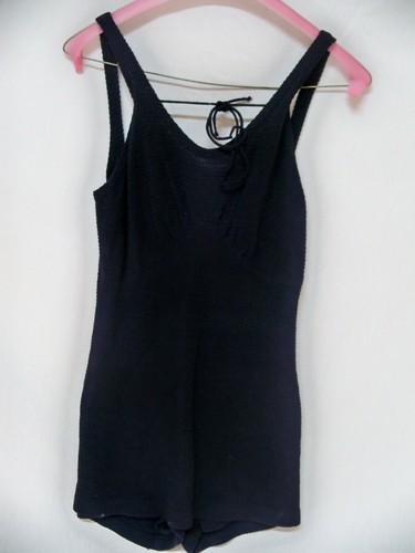 1930s - 40's Jantzen Navy Blue Swimsuit One Piece