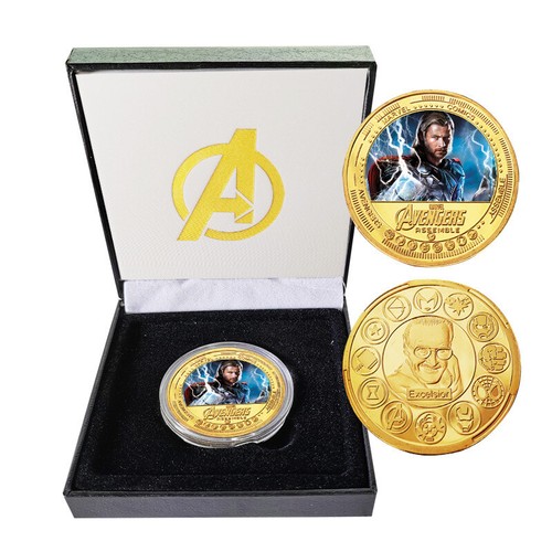 1、5、12 PZ M's The Avengors Monete Commemorative Collezione Monete Confezione Regalo - Foto 17 di 48