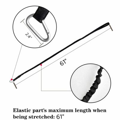 Cordes De Pagaie Kayak Élastiques - Leash De Sécurité Avec Mousqueton Pour Canoë, Paddle Et Surf