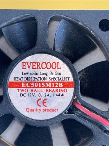 GOLD Hard Drive Cooling Fan Cooler Radiator PC Evercool Ec5015m12b - Picture 3 of 9