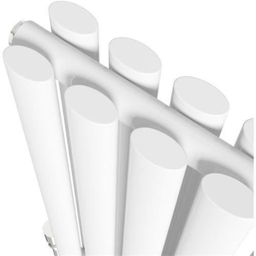 Radiador de diseño de doble panel tubo ovalado horizontal 600x1440 mm blanco 4 tubos - Imagen 6 de 13