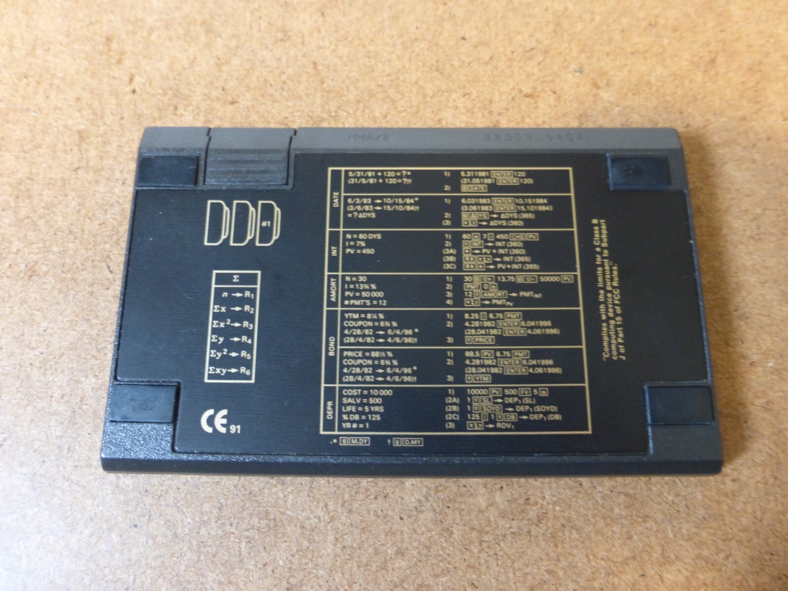 Hewlett Packard HP 12C Financial Calculator w/ Dust Sleeve & Fresh