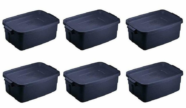 Rubbermaid Roughneck 3gal Indigo Storage Box Lid 1902598 For Sale