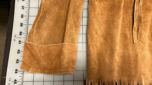 Ledermantel "Buckskin" aus dem 19. Jahrhundert - groß - 46 Zoll Brustumfang, ungefüttert - Bild 19 von 24
