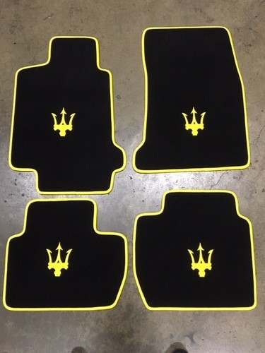 2007-20 Maserati Granturismo German Velour Custom 4pc Mats BEST Made USA NonSlip - Picture 13 of 24