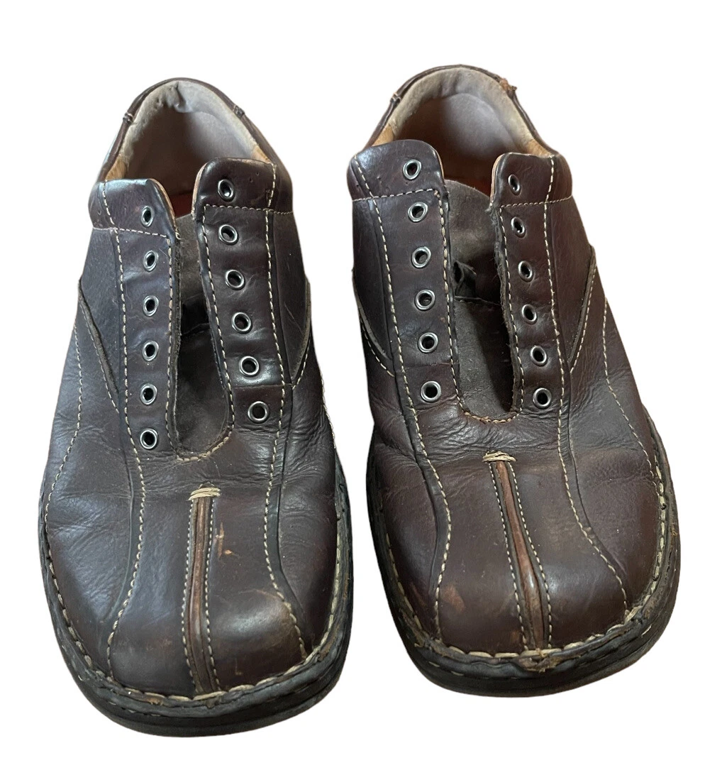 Oxford Clarks uomo 75052 pelle nera stringata punta tonda taglia 10 M NO LACCI