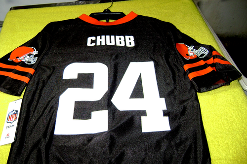 Cleveland Browns NICK CHUBB #24 Jersey Boy Large 14/16 OR Girls NEW NFL - Picture 3 of 3