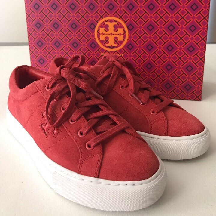 Nueva moda de Tory Burch Vermillion Zapatillas Zapatos Planos 37 7 Con Cordones Gamuza Nappa Nueva moda de Tory Burch Burch Burch Vermillion Zapatillas Zapatos Planos 37 7 Con Cordones Gamuza Nappa comprar descuentos