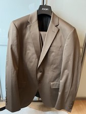JOOP! Komplett Herrenanzug Gold Braun Beige Gr. 48 (M) Sakko Slim