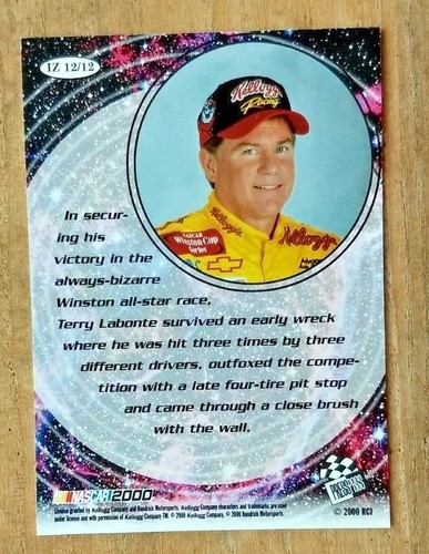 Tarjeta Press Pass Premium Terry Labonte In The Zone 2000 #1Z12 como nueva Kellogg's  - Imagen 2 de 2