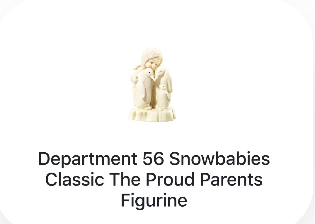 Department 56 Snowbabies Classic The Proud Parents Figurine