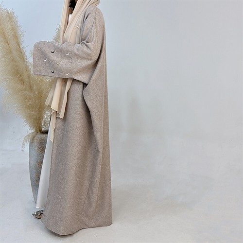 Embroidery Muslim Abaya Women Dress Long Robe Open Kimono Cardigan Turkey Gown - Picture 22 of 55