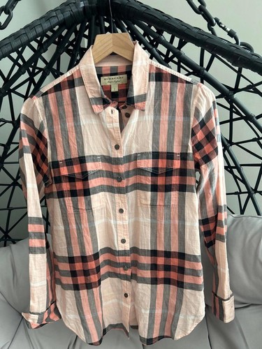 Burberry Pink Checkered Cotton Shirt Sz Sml -by Loving Kindness Everyday - Picture 3 of 23