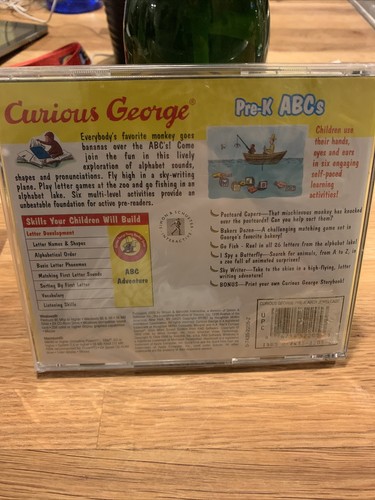 Curious George Pre-K ABC's (CD-Rom 2000) NEW - Picture 3 of 5