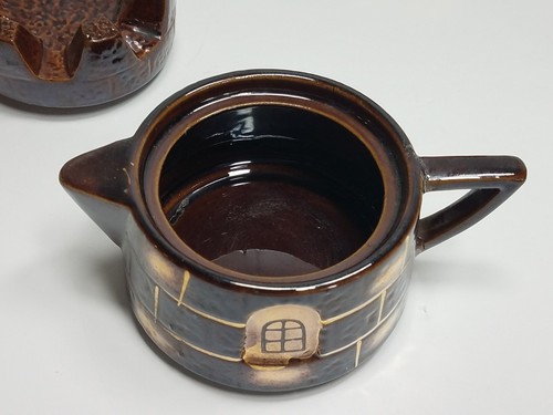 Vtg Royal Sealy Japan=CASTLE TOWER STACKING TEAPOT/SUGAR/CREAMER SET - Picture 4 of 13