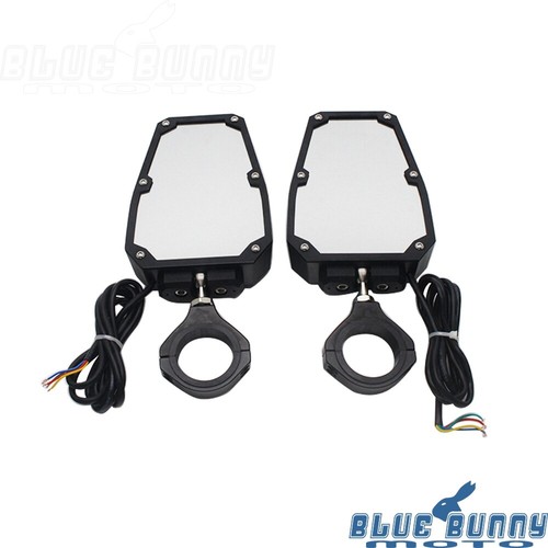 2X UTV L&R Side Rear View Mirrors W/ LED Spot Light For Polaris RZR Arctic Cat - Picture 3 of 9