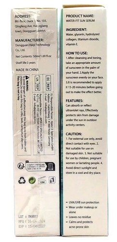 Madagascar Centella Water Fit Sun Serum SPF 50+ Twin Pack 1.69 Fl Oz - Picture 2 of 2