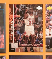 MICHAEL JORDAN 1997-98 Upper Deck GAME DATED Basketball Trading Card #18