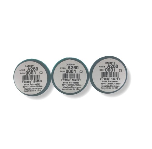 Coats & Clark Dual Duty Polyester & Cotton Thread White-A260-250 yds - Pack of 3 - Picture 2 of 3