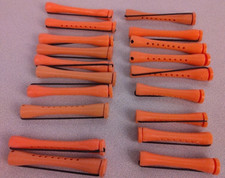 Unbranded Lot Of 19 Orange 3 1/4" And 2 1/2" Stretch Band Perm Rods. 51.1