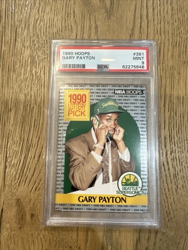 1990 NBA Hoops Gary Payton Rookie RC #391 PSA 9 Mint HOF Seattle Supersonics 