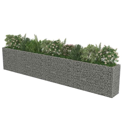 Gabion Raised Bed Stone Basket Wall Stone Basket Cage Galvanised Steel vidaXL - Picture 40 of 138