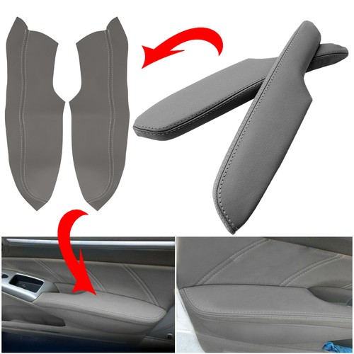 Center Console+Front Door Armrest Cover Leather For Honda Civic Sedan 4 door - Picture 8 of 10