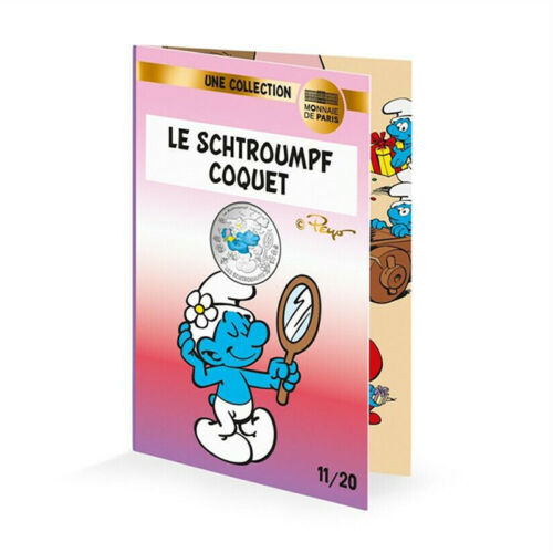 Francia 10 Euros Plata 2020 Torpes Los Pitufos Color Moneda Dibujos Animados 01848 - Imagen 3 de 3