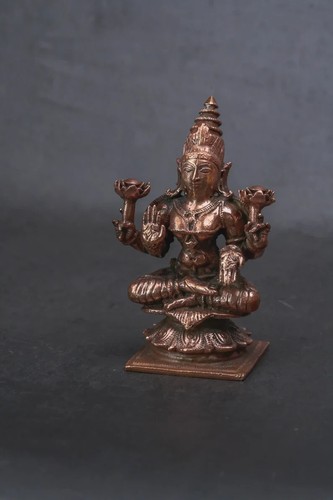 Mahalakshmi Idol 3.6 inches ,deity Gopal , Hare Krishna, Materials: copper - Picture 3 of 8