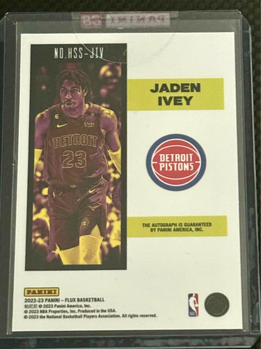 JADEN IVEY 2022-23 Panini Flux Hot Stock Rookie Auto #HSS-JIV - Picture 2 of 2