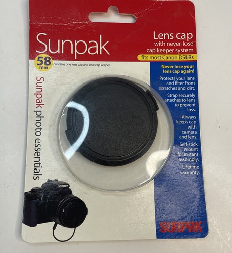 58 mm Lens Cap Sunpak For Canon DSLR SP-LC-58-MW - Picture 2 of 12