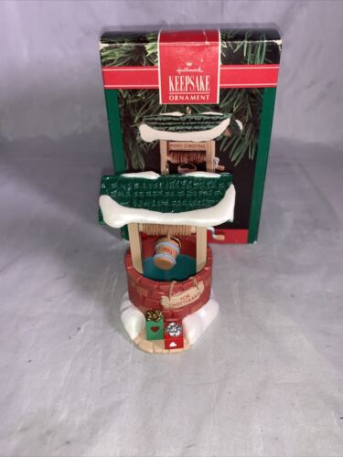 Hallmark Sweetheart 1990 Christmas Keepsake Ornaments Wishing Well Presents
