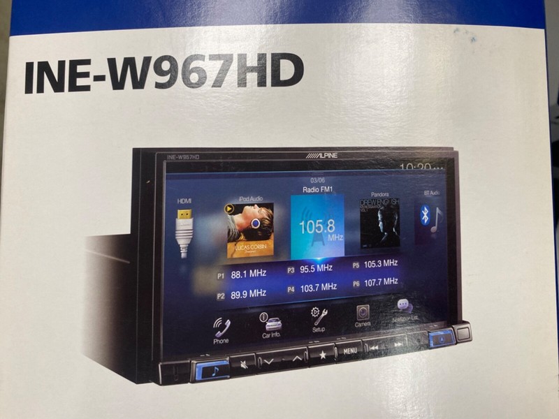 Alpine INE-W967HD 7” Car Stereo NAVI HDMI 3 set 4 Volt pre out eq bluetooth USB