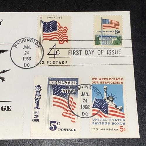 AMERICAN FLAG REGULAR POSTAGE FDI ARTMASTER/ARTCRAFT Lot Of 2 Combo 1968-2003 - Picture 5 of 8
