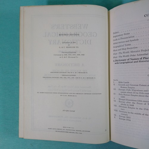 Websters biographische und geografische Wörterbücher 1962 vergoldete Kante - Bild 6 von 14